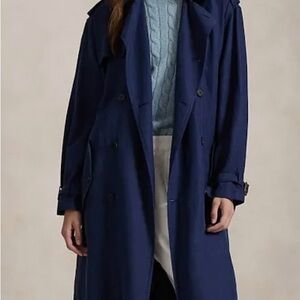 Ralph Lauren Navy Blue Trench Coat
